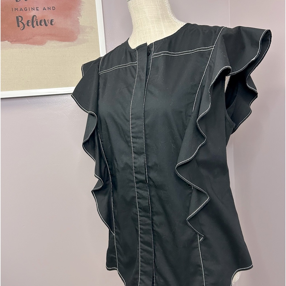 New York & Company women’s short sleeve blouse size large.